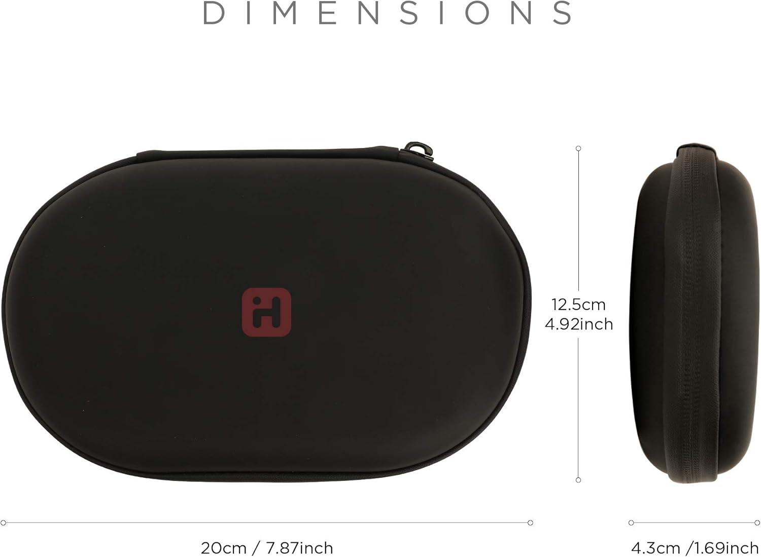 IHOME Hard Shell Compact Organization Capsule: Accessories and Small Electronics Traveling Case, for Cables, Chargers, Airpods, Batteries, and Power Banks, Red - Image 3